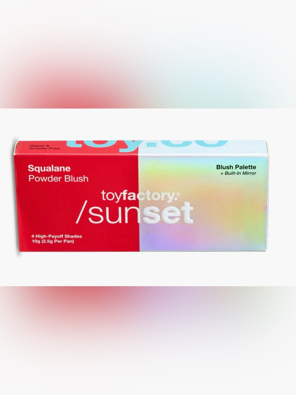 toyfactory Sunset Squalane Powder Blush Palette - Pink/Coral